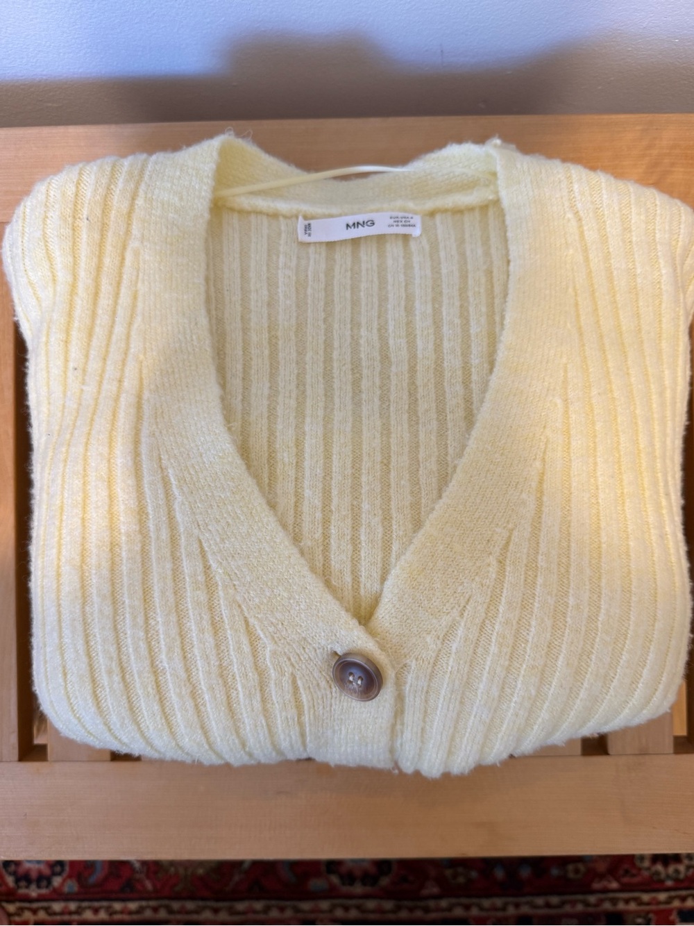Mango Butter Yellow V-Neck Cardigan
